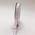White - It's a girl - Grosgrain Ribbon Baby  Design ( W: 3/8 inch | L: 25 Yards ) FuzzyFabric - Wholesale Ribbons, Tulle Fabric, Wreath Deco Mesh Supplies
