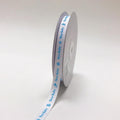 Blue - New Baby - Grosgrain Ribbon Baby  Design ( W: 3/8 inch | L: 25 Yards ) FuzzyFabric - Wholesale Ribbons, Tulle Fabric, Wreath Deco Mesh Supplies