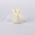 Ivory Faux Burlap Bags FuzzyFabric - Wholesale Ribbons, Tulle Fabric, Wreath Deco Mesh Supplies