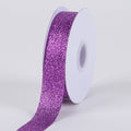 Purple Metallic Glitter Ribbon - ( W: 5/8 Inch | L: 25 Yards ) FuzzyFabric - Wholesale Ribbons, Tulle Fabric, Wreath Deco Mesh Supplies