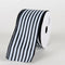 Black White - Cabana Striped Satin Ribbon - ( W: 2-1/2 inch | L: 10 Yards ) FuzzyFabric - Wholesale Ribbons, Tulle Fabric, Wreath Deco Mesh Supplies