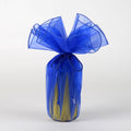 Organza Wrapper with Cord - Royal Blue FuzzyFabric - Wholesale Ribbons, Tulle Fabric, Wreath Deco Mesh Supplies
