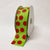 Grosgrain Ribbon Jumbo Dots Apple Green with Red Dots ( W: 1-1/2 inch | L: 25 Yards ) FuzzyFabric - Wholesale Ribbons, Tulle Fabric, Wreath Deco Mesh Supplies