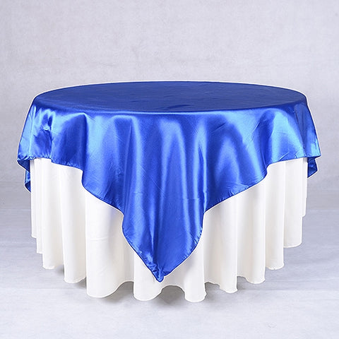 Royal - 90 x 90 Inch Satin Square Table Overlays FuzzyFabric - Wholesale Ribbons, Tulle Fabric, Wreath Deco Mesh Supplies
