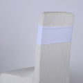 White Spandex Chair Sashes FuzzyFabric - Wholesale Ribbons, Tulle Fabric, Wreath Deco Mesh Supplies
