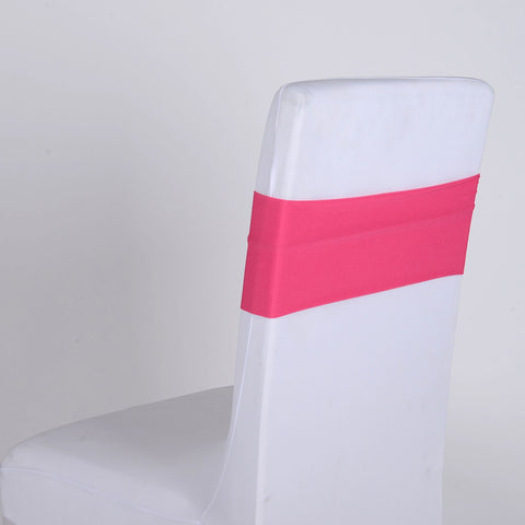 Fuchsia Spandex Chair Sashes FuzzyFabric - Wholesale Ribbons, Tulle Fabric, Wreath Deco Mesh Supplies