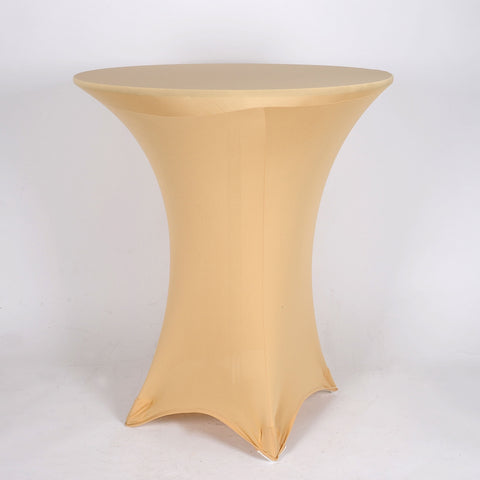 Champagne - 36" Dia. Spandex Cocktail Tablecloths