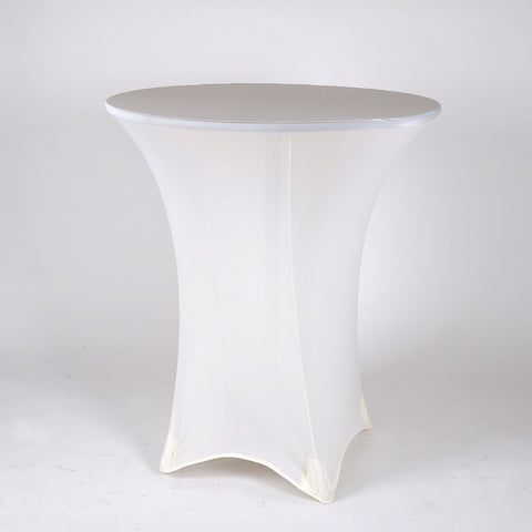 Ivory - 36" Dia. Spandex Cocktail Tablecloths