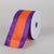 Satin Purple & Orange Colleges Wired Ribbon ( 2-1/2 Inch x 10 Yards ) FuzzyFabric - Wholesale Ribbons, Tulle Fabric, Wreath Deco Mesh Supplies