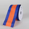 Satin Royal Blue & Orange Colleges Wired Ribbon ( 2-1/2 Inch x 10 Yards ) FuzzyFabric - Wholesale Ribbons, Tulle Fabric, Wreath Deco Mesh Supplies