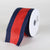 Satin Navy Blue & Red Colleges Wired Ribbon ( 2-1/2 Inch x 10 Yards ) FuzzyFabric - Wholesale Ribbons, Tulle Fabric, Wreath Deco Mesh Supplies