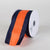 Satin Navy Blue & Orange Colleges Wired Ribbon ( 2-1/2 Inch x 10 Yards ) FuzzyFabric - Wholesale Ribbons, Tulle Fabric, Wreath Deco Mesh Supplies