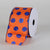 Satin Glitter Polka Dot Ribbon Wired  Orange with Royal Blue Dots ( W: 2-1/2 inch | L: 10 Yards ) FuzzyFabric - Wholesale Ribbons, Tulle Fabric, Wreath Deco Mesh Supplies