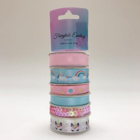 Unicorn DIY Ribbon Gift Set FuzzyFabric - Wholesale Ribbons, Tulle Fabric, Wreath Deco Mesh Supplies