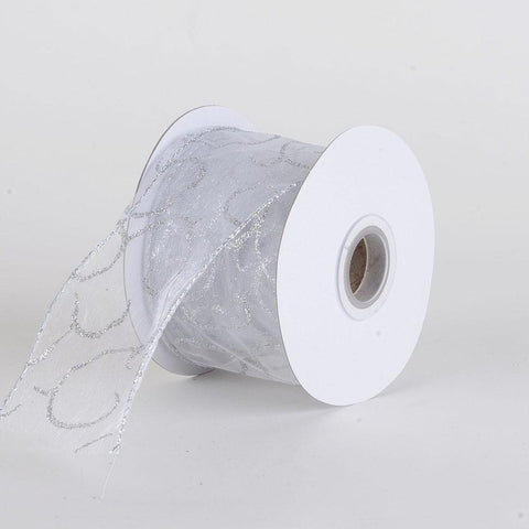 Christmas Organza Ribbon (2-1/2 Inch x 10 Yards ) - X123178 FuzzyFabric - Wholesale Ribbons, Tulle Fabric, Wreath Deco Mesh Supplies