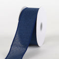 Navy Blue  - Canvas Ribbon - ( W: 1-1/2 inch | L: 10 Yards ) FuzzyFabric - Wholesale Ribbons, Tulle Fabric, Wreath Deco Mesh Supplies