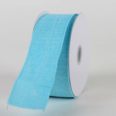 Aqua Blue - Canvas Ribbon - ( W: 1-1/2 inch | L: 10 Yards ) FuzzyFabric - Wholesale Ribbons, Tulle Fabric, Wreath Deco Mesh Supplies