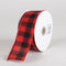 Black Red Plaid Ribbon - 1.5 Inch x 10 Yards FuzzyFabric - Wholesale Ribbons, Tulle Fabric, Wreath Deco Mesh Supplies