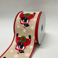 Natural Linen Christmas Truck Ribbon - 2-1/2 Inch x 10 Yards FuzzyFabric - Wholesale Ribbons, Tulle Fabric, Wreath Deco Mesh Supplies