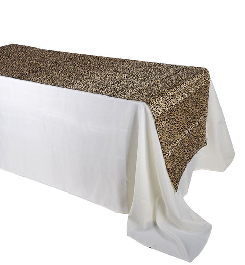 Leopard Print Overlays - ( 28 x 108 Inches ) FuzzyFabric - Wholesale Ribbons, Tulle Fabric, Wreath Deco Mesh Supplies