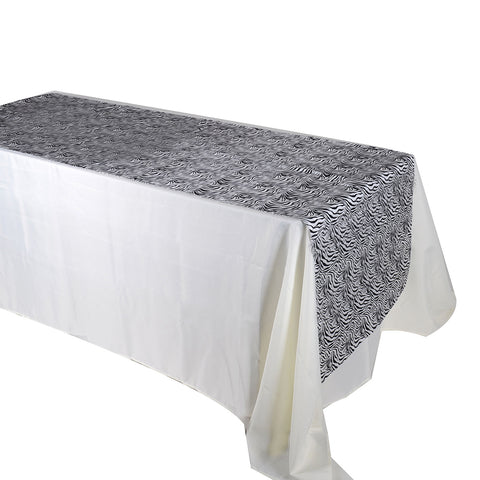 Zebra Print Overlays - ( 28 x 108 Inches ) FuzzyFabric - Wholesale Ribbons, Tulle Fabric, Wreath Deco Mesh Supplies