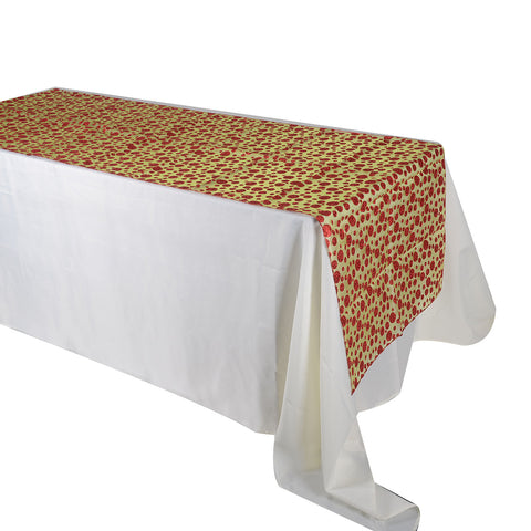 Apple Green with Red Dots Glitter Overlays - ( 28 x 108 Inches ) FuzzyFabric - Wholesale Ribbons, Tulle Fabric, Wreath Deco Mesh Supplies