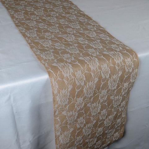 Calla Lili - 14 x 108 inch Burlap Table Runner FuzzyFabric - Wholesale Ribbons, Tulle Fabric, Wreath Deco Mesh Supplies