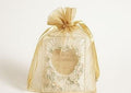 Gold  - Organza Bags - ( 6 x 9 Inch - 10 Bags ) FuzzyFabric - Wholesale Ribbons, Tulle Fabric, Wreath Deco Mesh Supplies
