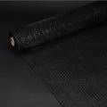 Black  - Deco Mesh Wrap Metallic Stripes ( 10 Inch x 10 Yards ) FuzzyFabric - Wholesale Ribbons, Tulle Fabric, Wreath Deco Mesh Supplies