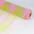 Pink Green - Floral Mesh Wrap Two Color Design ( 21 Inch x 10 Yards ) FuzzyFabric - Wholesale Ribbons, Tulle Fabric, Wreath Deco Mesh Supplies