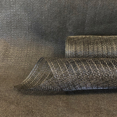 Black Deco Mesh Burlap Stripes - 10 Inch x 10 Yards FuzzyFabric - Wholesale Ribbons, Tulle Fabric, Wreath Deco Mesh Supplies