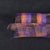 Purple Orange Black - Poly Deco Mesh Wrap with Laser Mono Stripe ( 10 Inch x 10 Yards ) FuzzyFabric - Wholesale Ribbons, Tulle Fabric, Wreath Deco Mesh Supplies