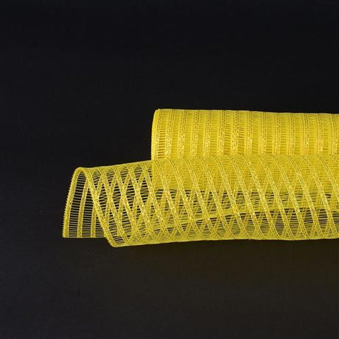 Yellow - Deco Mesh Laser Eyelash - (10 Inch x 10 Yards) FuzzyFabric - Wholesale Ribbons, Tulle Fabric, Wreath Deco Mesh Supplies