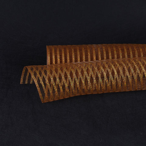 Gold - Deco Mesh Laser Eyelash ( 21 Inch x 10 Yards ) FuzzyFabric - Wholesale Ribbons, Tulle Fabric, Wreath Deco Mesh Supplies