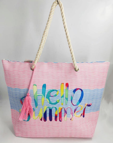 Beach Bag - ZX-12687B FuzzyFabric - Wholesale Ribbons, Tulle Fabric, Wreath Deco Mesh Supplies