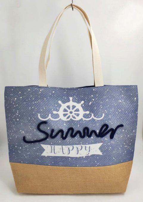 Beach Bag - ZX-12806A FuzzyFabric - Wholesale Ribbons, Tulle Fabric, Wreath Deco Mesh Supplies