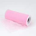 Pink - 6 Inch by 25 Yards Fabric Tulle Roll Spool FuzzyFabric - Wholesale Ribbons, Tulle Fabric, Wreath Deco Mesh Supplies