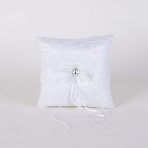 Ring Bearer Pillow White ( 7 x 7 inches ) - JS15W801 FuzzyFabric - Wholesale Ribbons, Tulle Fabric, Wreath Deco Mesh Supplies