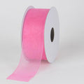 Hot Pink - Sheer Organza Ribbon - ( 1-1/2 inch | 25 Yards ) FuzzyFabric - Wholesale Ribbons, Tulle Fabric, Wreath Deco Mesh Supplies