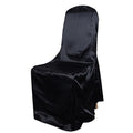 Black - Banquet Satin Chair Cover FuzzyFabric - Wholesale Ribbons, Tulle Fabric, Wreath Deco Mesh Supplies