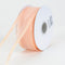 Peach - Organza Ribbon Two Striped Satin Edge - ( W: 1-1/2 inch | L: 100 Yards ) FuzzyFabric - Wholesale Ribbons, Tulle Fabric, Wreath Deco Mesh Supplies
