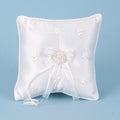 Ring Bearer Pillow White ( 7 Inch ) - 403501 FuzzyFabric - Wholesale Ribbons, Tulle Fabric, Wreath Deco Mesh Supplies