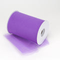 Purple - 6 Inch by 100 Yards Fabric Tulle Roll Spool FuzzyFabric - Wholesale Ribbons, Tulle Fabric, Wreath Deco Mesh Supplies