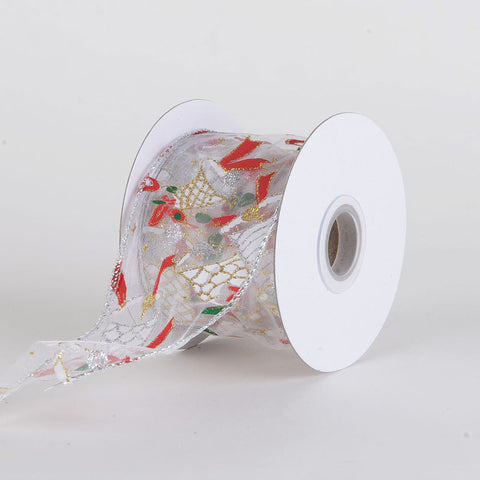 Christmas Ribbon ( 2-1/2 Inch x 10 Yards ) - XB123053 FuzzyFabric - Wholesale Ribbons, Tulle Fabric, Wreath Deco Mesh Supplies