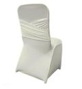 Ivory - Madrid Spandex Chair Cover FuzzyFabric - Wholesale Ribbons, Tulle Fabric, Wreath Deco Mesh Supplies