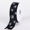 7/8 inch Black with Clear White Skull Grosgrain Ribbon Skull Design FuzzyFabric - Wholesale Ribbons, Tulle Fabric, Wreath Deco Mesh Supplies