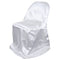 Ivory - Satin Folding Chair Cover FuzzyFabric - Wholesale Ribbons, Tulle Fabric, Wreath Deco Mesh Supplies