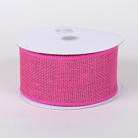 Fuchsia - Burlap Ribbon - ( W: 1-1/2 inch | L: 10 Yards ) FuzzyFabric - Wholesale Ribbons, Tulle Fabric, Wreath Deco Mesh Supplies
