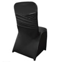 Black - Madrid Spandex Chair Cover FuzzyFabric - Wholesale Ribbons, Tulle Fabric, Wreath Deco Mesh Supplies