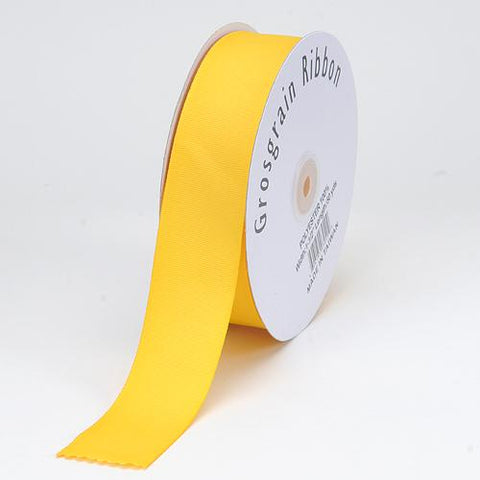Daffodil - Grosgrain Ribbon Solid Color - ( 1/4 inch | 50 Yards ) FuzzyFabric - Wholesale Ribbons, Tulle Fabric, Wreath Deco Mesh Supplies